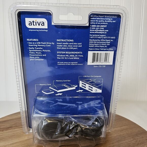 NEW Ativa Compact Flash Memory Card USB Drive - Picture 2 of 7